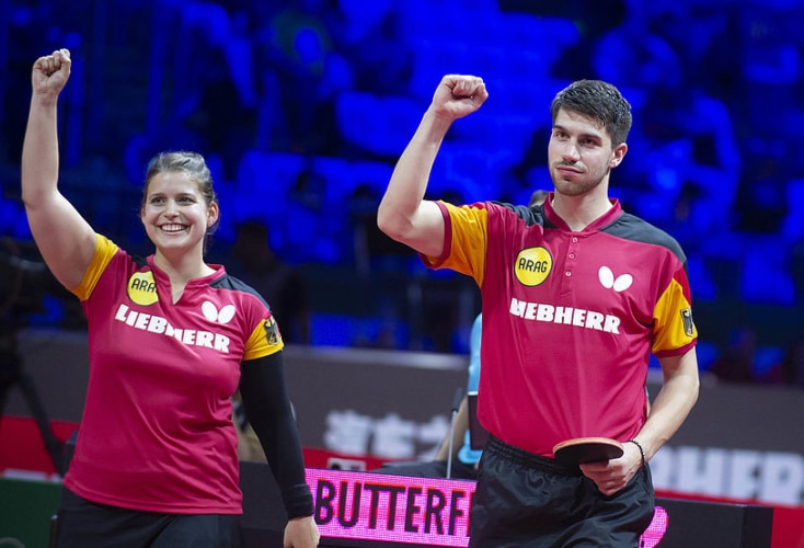 Große Freude bei Petrissa Solja und Patrick Franziska (Bild: MS / Deutscher Tischtennis-Bund)