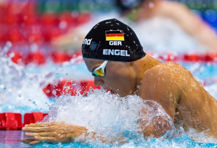 Taliso Engel in seiner Parade-Disziplin Brustschwimmen (Bild: Ralf Kuckuck)