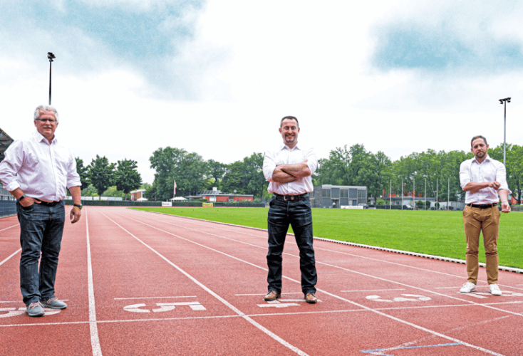 Die OSP-Leiter Thomas Friedhoff, Volker Lauer und Daniel Müller (v.l.) krempeln ihre Ärmel wieder hoch für einen neuen Anlauf nach Tokio (Bild: LSB NRW/Andrea Bowinkelmann)