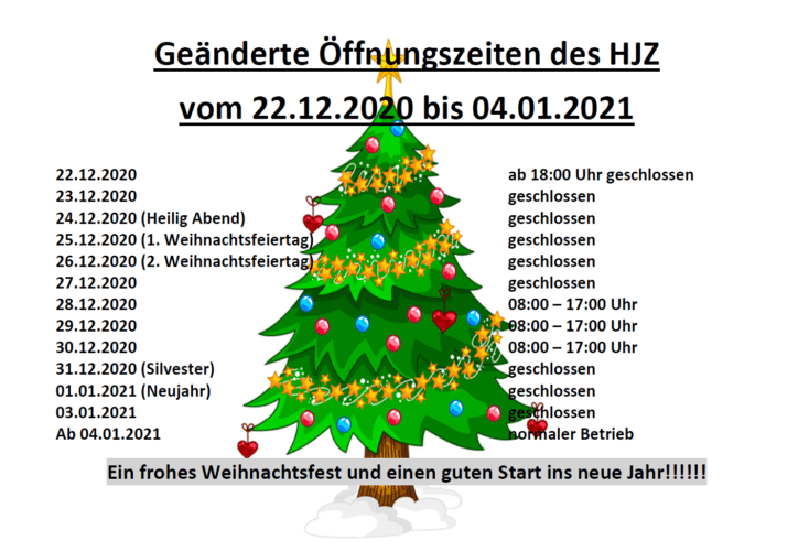 Geänderte Öffnungszeiten des Hockey-Judo-Zentrums (OSP-Zentrale) über die Feiertage