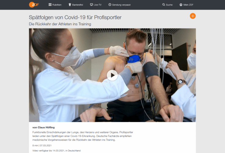 ZDF SPORTreportage: Corona und die gesundheitlichen Folgen für Spitzensportler*innen