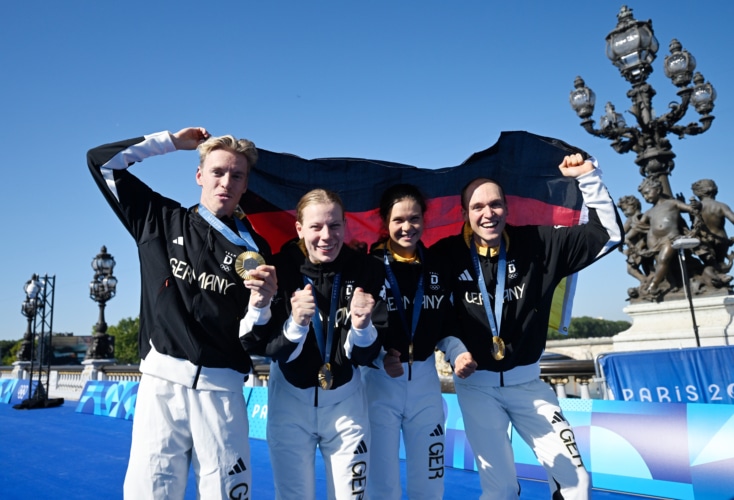 Triathlon: OSP-Athlet Lasse Lührs holt Gold mit der deutschen Triathlon-Staffel (Bild: Picture Alliance)