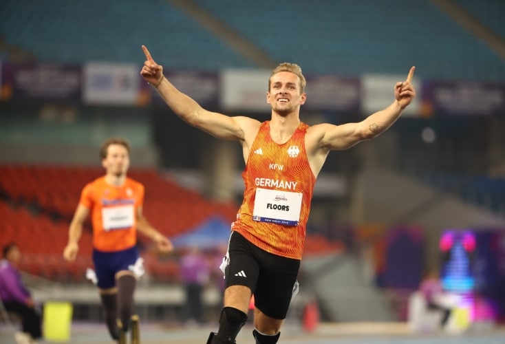 Johannes Floors läuft über 400 Meter zu Gold (Bild: Picture Alliance) 
