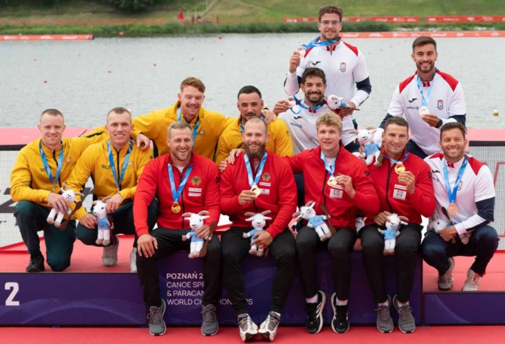 Bild zur News Kanu-Rennsport: WM-Gold für den K4 der Männer mit Max Rendschmidt